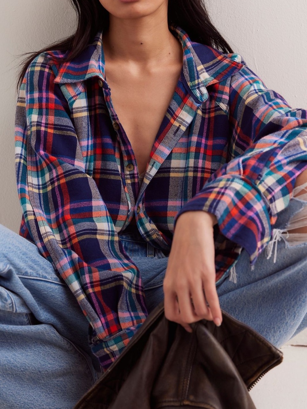 Free People We The Free Boy Meets Girl Plaid